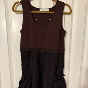 French Cache Cache tunic with side pockets  brown size 38
